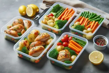 Heißluftfritteuse Meal Prep