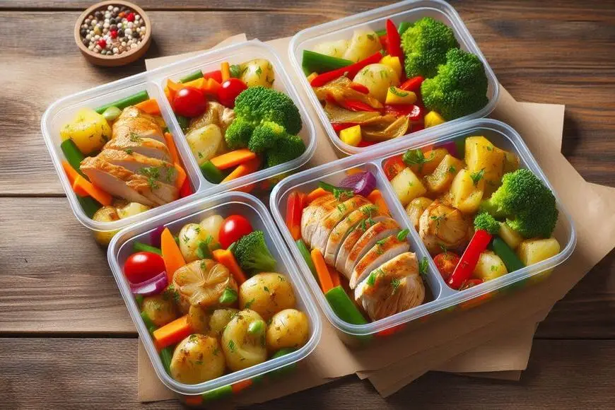 Heißluftfritteuse vorgekochte Mahlzeit aufwärmen Heißluftfritteuse vorgekochte Mahlzeit aufwärmen