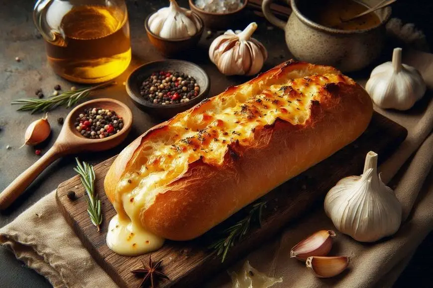 Heißluftfritteuse Knoblauch-Käse-Brot Heißluftfritteuse Knoblauch-Käse-Brot